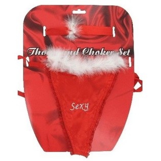 SEXY TANGA A CHOKER NA KARTĚ (12 ks)
