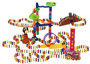 PLAYGO - Luxusn&iacute; Domino Sada s Vl&aacute;čkem - 500 D&iacute;lků