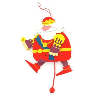 Dřevěn&yacute; pan&aacute;ček Jumping Jack - Kr&aacute;l (6 ks)