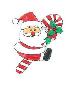 Dekorační Cedule - Santa Claus na Cukrové Berli (6 ks)