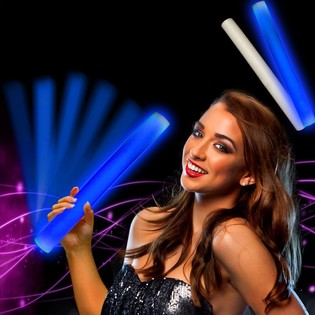 LED Pěnov&aacute; Tyčinka Modr&aacute; - Party Stick (24 ks)