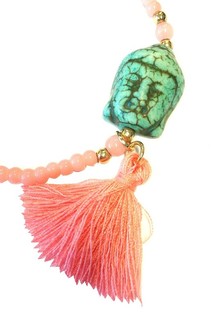 Růžov&yacute; n&aacute;ramek Buddha ve stylu Ibiza (1 ks)