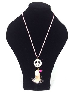 N&aacute;hrdeln&iacute;k v Ibiza Stylu Lososov&yacute; Peace Buddha (1 ks)