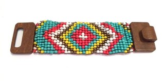 N&aacute;ramek Ibiza Aztec s Dřevěn&yacute;m Zap&iacute;n&aacute;n&iacute;m Žlut&yacute; (1 ks)