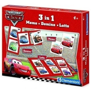 HRA 3 V 1 DISNEY PIXAR AUTA (CARS) - MEMO - DOMINO - LOTTO