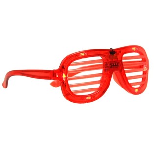 Br&yacute;le SHUTTER SHADES s LED Osvě tlen&iacute;m - Barva: Červen&aacute; (12 ks)