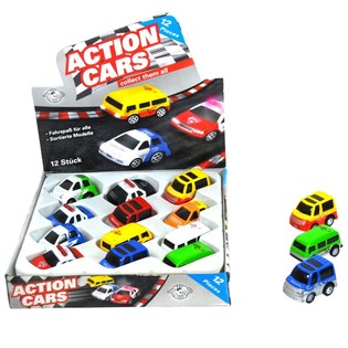 KOVOV&Aacute; AUTA NA SETRVAČN&Iacute;K DIE CAST V DISPLAYI (12 ks)