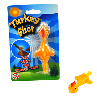 Vystřelovac&iacute; krocan hračka na kartě (10 ks)