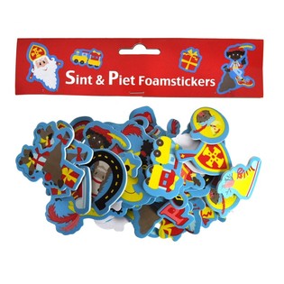 60 Pěnov&yacute;ch Samolepek Sinterklaas a Piet (3 sady)