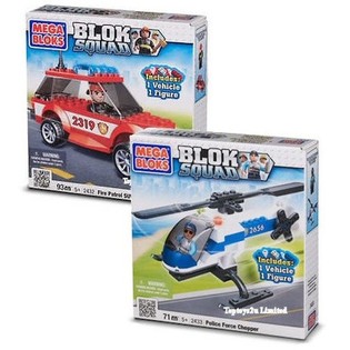 MEGA BLOKS - SUV HASIČSK&Eacute; PATROLY A POLICEJN&Iacute; VRTULN&Iacute;K (2 ks)