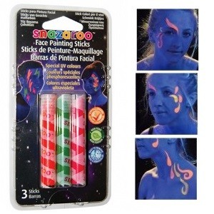 SNAZAROO - Speci&aacute;ln&iacute; UV Barvy na Obličej (6 ks)
