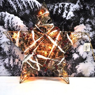 VELKÁ SVÍTÍCÍ VÁNOČNÍ HVĚZDA DEKORACE 45 CM (2 ks)