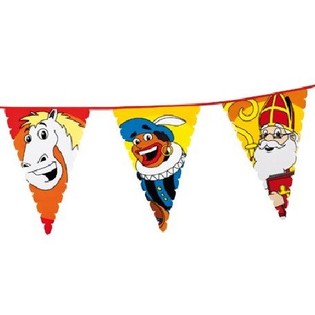 Velk&aacute; Vlajkov&aacute; Girlanda Sinterklaas a Piet 6 m (13 ks)