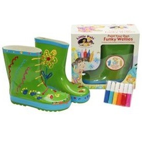 FUNKY WELLIES - VYBARVI SI VLASTN&Iacute; HOL&Iacute;NKY - ZELEN&Eacute; / VELIKOST: 26