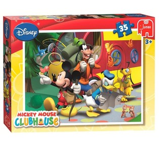 Jumbo Disney puzzle Mickeyho klub&iacute;k na cest&aacute;ch 35 d&iacute;lků (3 ks)