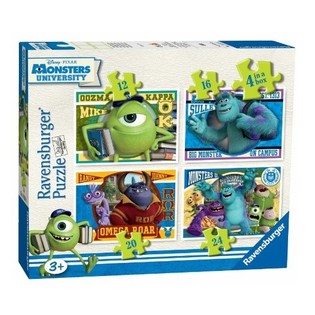 DISNEY PIXAR UNIVERZITA PRO PŘ&Iacute;&Scaron;ERKY PUZZLE 4 V 1 (6 ks)