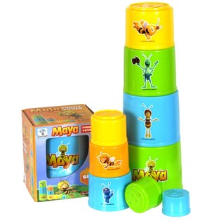 VČELKA M&Aacute;JA FUNNY TOWER VĚŽ Z KOSTEK (6 ks)