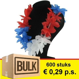 ***VELKOOBCHODN&Iacute; NAB&Iacute;DKA*** HAVAJSK&Yacute; VĚNEC - ČERVEN&Aacute; / B&Iacute;L&Aacute; / MODR&Aacute; (600 ks)