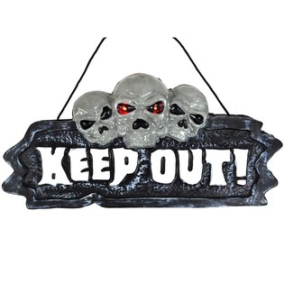 HALLOWEENSK&Aacute; DEKORATIVN&Iacute; TABULE SE SVĚTLEM A ZVUKEM (2 ks)