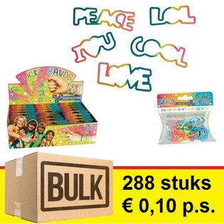 ***VELKOOBCHODN&Iacute; NAB&Iacute;DKA*** N&Aacute;RAMKY LUCKY BANDS PRO DĚTI - MODEL: SLOVA (288 ks)
