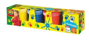 Prstov&eacute; barvy SES, sada 4x150ml (4 barvy) (1 ks)