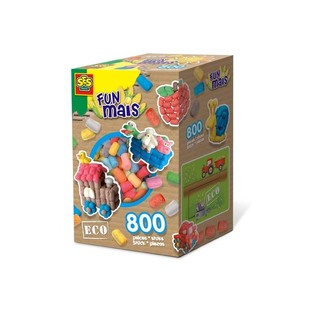 SES Creative Funmais Mix 800 ks - Ekologick&aacute; Kukuřičn&aacute; Stavebnice