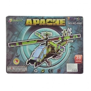Velk&eacute; 3D puzzle &ndash; Vrtuln&iacute;k Apache (3 ks)