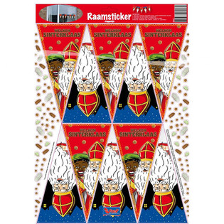 Samolepky na okno Sinterklaas (12 ks)