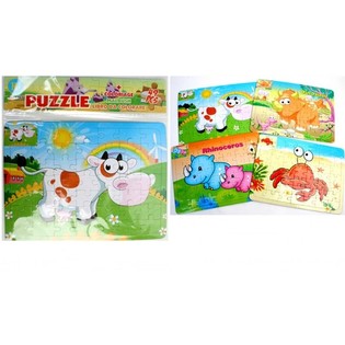 MIX ZV&Iacute;ŘEC&Iacute; PUZZLE, 26x19 cm. (24 ks)