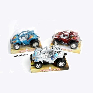 DRSN&Eacute; BUGGY NA SETRVAČN&Iacute;K NA BLISTRU, 13 CM (12 ks)