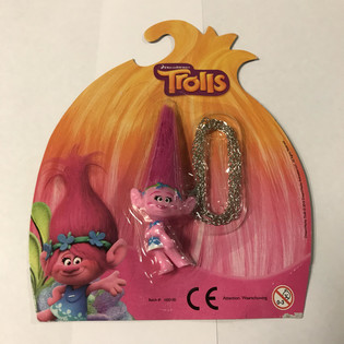 Figurka Trolls na řet&iacute;zku na kartě (12 ks)