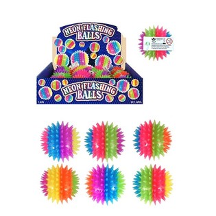 VELK&Eacute; NEONOV&Eacute; SV&Iacute;T&Iacute;C&Iacute; SK&Aacute;KAC&Iacute; M&Iacute;ČKY SPIKEY, 7,5 cm. V DISPLAYI (12 ks)