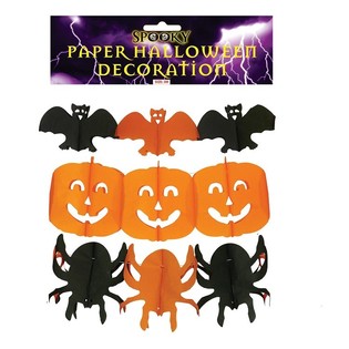 Mix Halloween Pap&iacute;rov&eacute; Girlandy &ndash; 300 cm (6 ks)