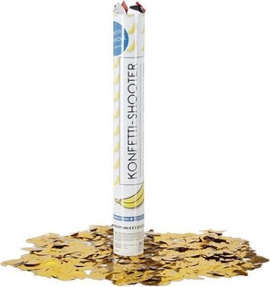 Konfetov&yacute; kan&oacute;n Ban&aacute;n &ndash; Barva: žlut&aacute; - 40 cm - party popper (10ks)