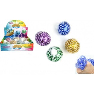 SQUISHY M&Iacute;ČEK &ndash; MIX GLITROV&Yacute;CH BAREV V DISPLAYI (12 ks)