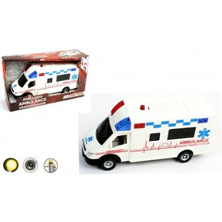 VELK&Aacute; AMBULANCE NA SETRVAČN&Iacute;K SE SVĚTLEM A ZVUKEM (6 ks)
