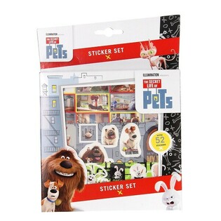 Sada samolepek SECRET LIFE OF PETS 52 d&iacute;lů (12 ks)