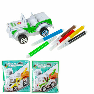 3D puzzle Postav a vybarvi si sv&eacute; auto (12 ks)