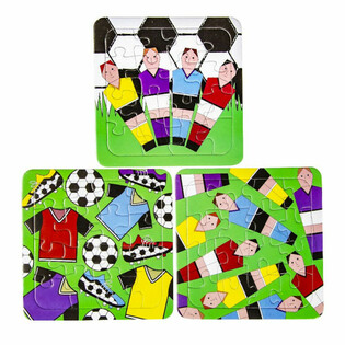 MIX FOTBALOV&Eacute; PUZZLE - 14 x 14 cm (50 kusů)