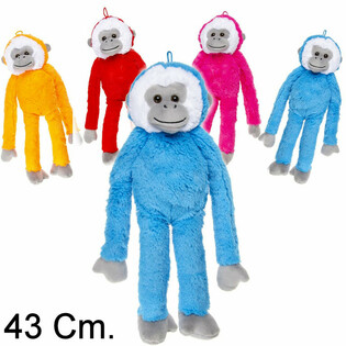 Velk&aacute; Ply&scaron;ov&aacute; Opice, 43 cm - Mix Barev (12 ks)