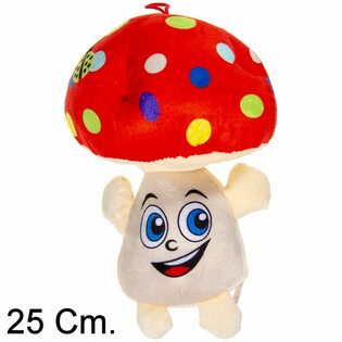 VELK&Aacute; PLY&Scaron;OV&Aacute; HOUBA S OBLIČEJEM - 25 CM - MIX BAREV (6 ks)