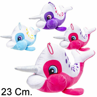Ply&scaron;ov&yacute; Narval s Rohem - 23 cm - Mix Barev (12 ks)