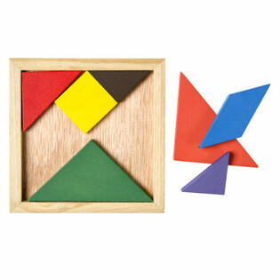 Dřevěn&aacute; stavebnice Tangram (12 kusů)
