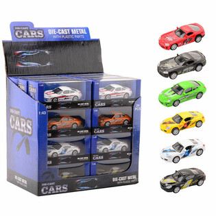SUPER SPORT AUTOMOBILY DIE CAST, MĚŘ&Iacute;TKO 1:43 V DISPLAYI (24 ks)