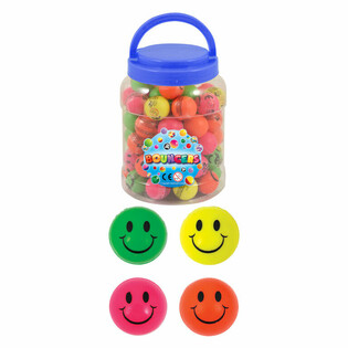 Sk&aacute;kac&iacute; kuličky Smiley &Oslash;3,3cm - D&oacute;za 72 ks