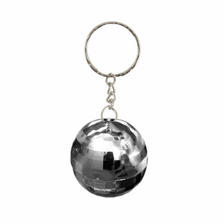 Kl&iacute;čenky Disco Koule Stř&iacute;brn&eacute; (Sada 12 ks)