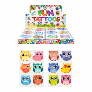 Fun Tattoos Sova - Display (96 kusů)