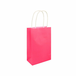 PAP&Iacute;ROV&Aacute; TA&Scaron;KA S UCHY - 14x21x7 cm - Barva: NEONOVĚ RŮŽOV&Aacute; (24 ks)