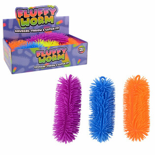 Velk&yacute; Fluffy Červ 22 cm - Assorti Display (12 ks)