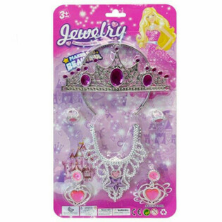 PRINCEZNOVSK&Yacute; BEAUTY SET S KORUNKOU, N&Aacute;U&Scaron;NICEMI, N&Aacute;HRDELN&Iacute;KEM A PRSTENY